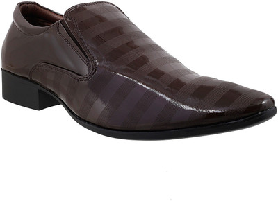 

Mochi Men's Partywear Mocassin Slip On Shoes For Men(Maroon, 44;maroon