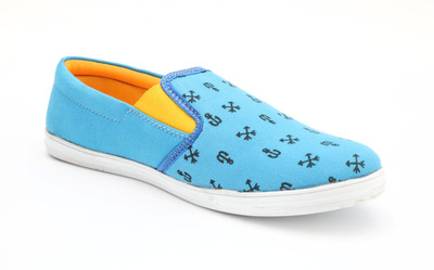 

TheWhoop Mens Blue Canvas Loafers Shoes Casuals For Men(Blue, Sky blue