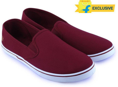 

Flying Machine Canvas Canvas Loafers For Men(Maroon, Burgandy
