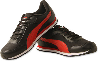 

Puma Running Shoes For Men(Black), Black-high risk red