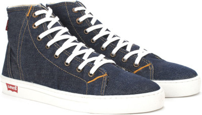 

Levi's DENIM ANKLE Men Mid Ankle Sneakers For Men(Navy, Dark blue