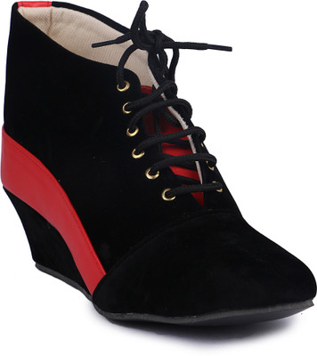 

DJH Boots For Women(Black, Red