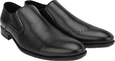 Brigit Wing Tip Formal Shoes Black Slip On