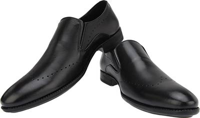 Brigit Wing Tip Formal Shoes Black Slip On