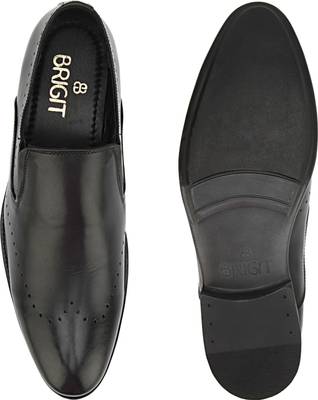 Brigit Wing Tip Formal Shoes Black Slip On