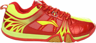 

Li-Ning Hybrid Badminton Shoes For Women(Red, Green), Red::lime