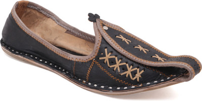 

Paduki Ethnic Footwear Mojaris For Men(Black