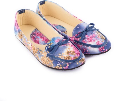 

Myra Floral Print Loafers For Women(Multicolor), Blue