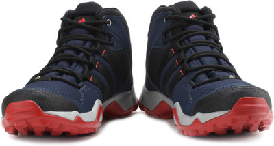 

ADIDAS Ax2 Mid Men Hiking & Trekking Shoes For Men(Black, Navy), Dkgrey cblack scarle