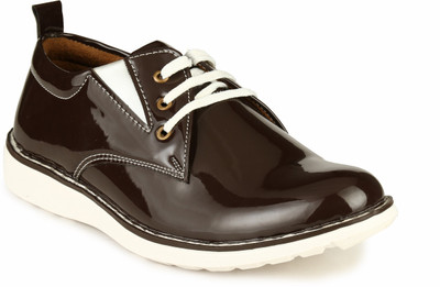 

Mactree Patent Party Wear Shoes For Men(Brown)