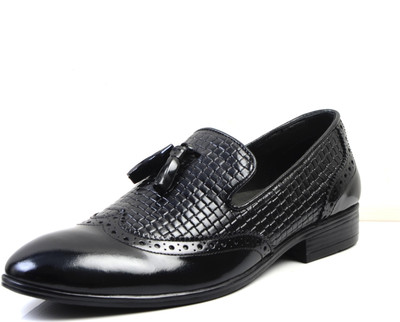 

Urban Nation Designer Leather Men Slipon Party Wear For Men(Black