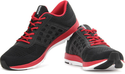 

REEBOK Sublite Duo Smooth Running Shoes For Men(Black, Red), Black;excellent red