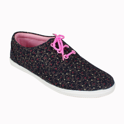 

Footshez Casual Shoes For Women(Black, Black-pink