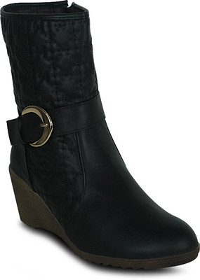 

Get Glamr Designer Buckled Boots For Women(Black