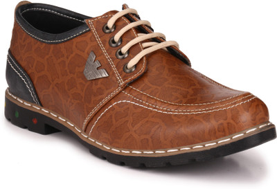 

Knoos Corocodile Sneakers Casuals For Men(Brown