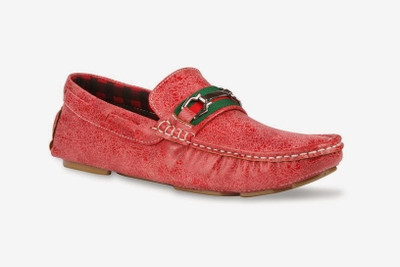 

Bacca Bucci Men Red Leather Loafers For Men(Red