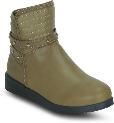 

Kielz Ladies Beige Synthetic Boots Boots For Women(Beige