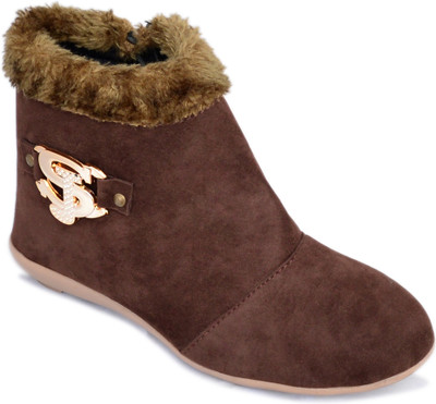 

Myra Party Wear Boots For Women(Brown