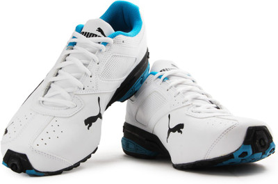 

Puma Tazon 6 DP Running Shoes For Men(White, White-black-atomic blue