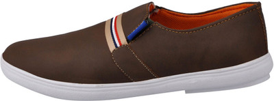 

FAUSTO Slip On Sneakers For Men(Brown, Natural, Olive