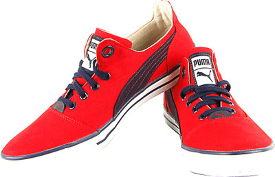 

Puma Limnos CAT 2 DP Canvas Shoes For Men(Red), High risk red-white-peacoat