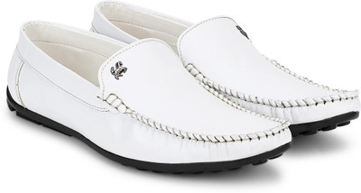 

Jayn Martin Stitched Loafers For Men(White, Fine white