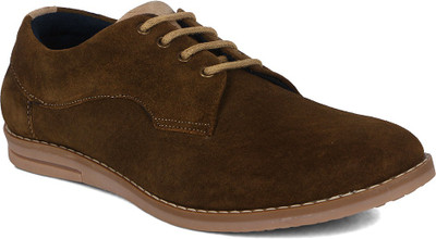 

Kielz Brown Lace Ups Corporate Casual Shoes For Men(Brown