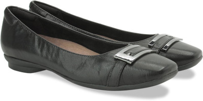 

Clarks Candra Glare Black Leather Slip On shoes For Women(Black