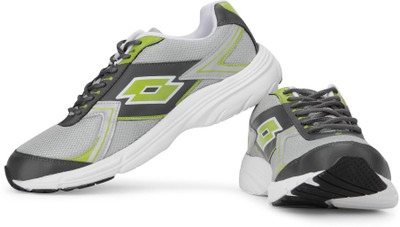 Lotto Vector Running Shoes For Men(Grey, Lt grey;lime