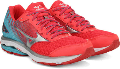 

Mizuno R606B63 WAVE RIDER 19 (W) Running Shoes For Women(Pink, Diva pink/silver/capri