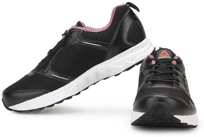 

REEBOK ROAD RUSH Running Shoes For Women(Black, Blk/wht/icono pink/gravel