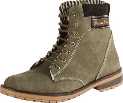 

Bacca Bucci Ankle Length Suede Boots For Men(Olive, Black