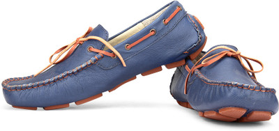

tZaro Boat Shoes For Men(Orange, Blue), Blue orange