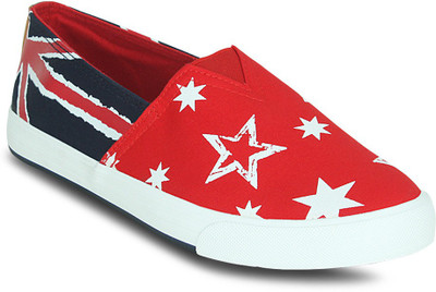 

Get Glamr Designer Canvas Shoes For Men(Red