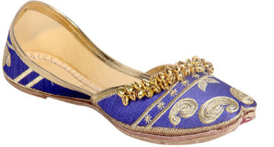 

Panahi Synthetic Leather Premium Punjabi Jutti with Cushion Jutis For Women(Purple