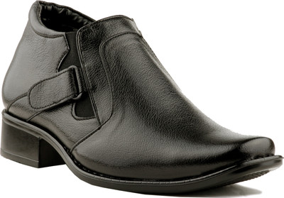 

Zebra 100% PURE LEATHER ANKLE BOOT Monk Strap For Men(Black