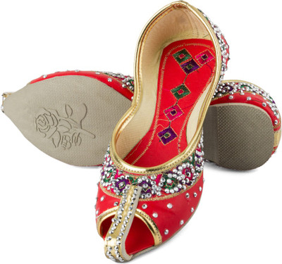 

Tashi Orange Punjabi jutti Women Jutis For Women(Multicolor