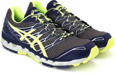 

Asics Gel-Fujisensor 3 Men Running Shoes For Men(Black, Green), 1607
