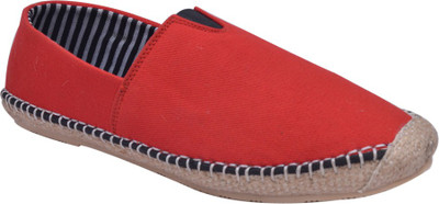 

Hirel's Red Espredilles Loafers Espadrilles For Men(Red