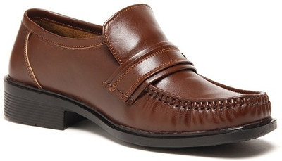 

Zapatoz Brown Office Slip On Shoes For Men(Brown)