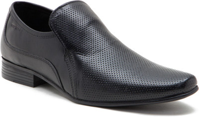 

Red Tape Genuine Leather Slip On Shoes For Men(Black