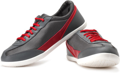 

Globalite Rage Walking Shoes For Men(Red, Maroon, Grey), Grey maroon