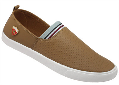 My Cool Gear Slip On Sneakers For Men(Tan