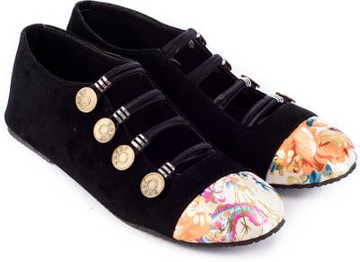 Myra Black Printed Bellies