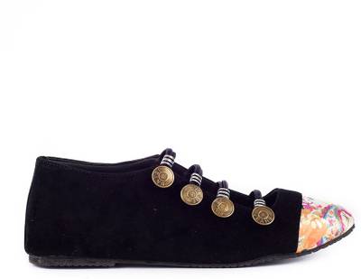 Myra Black Printed Bellies