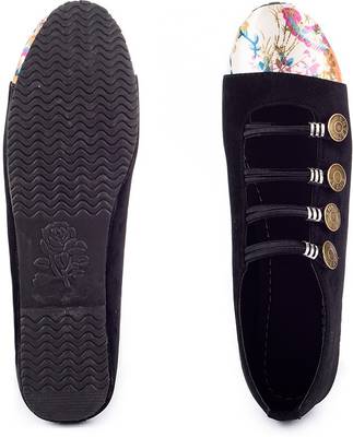 Myra Black Printed Bellies