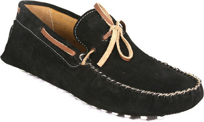 

Araanha Suede Leather Driving Boat Shoes For Men(Black