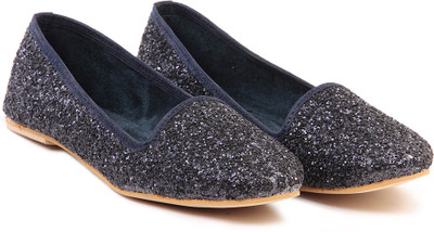 

TEN TEN Amazing Blackish Blue Ballerinas Closed Toe Belly For Women(Blue)