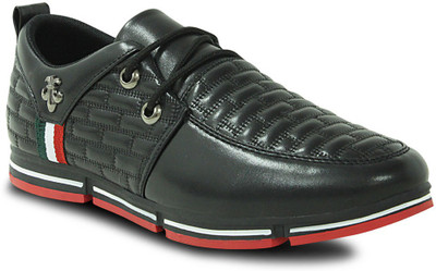 

Get Glamr Designer Lace Ups Casual Shoes For Men(Black)