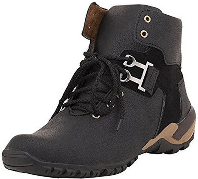 

CoolSwagg For Men And Boys Mid Ankle Length Boots For Men(Black, Grey